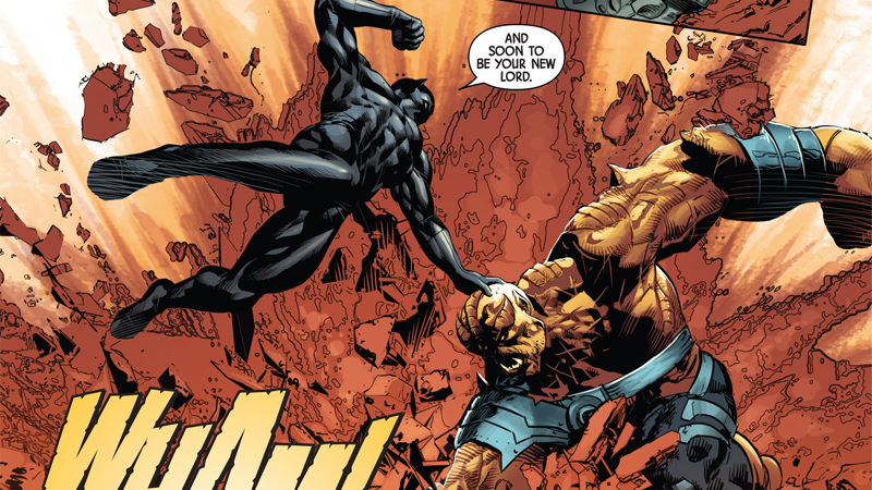 T’Challa schooling Black Dwarf in New Avengers #9.